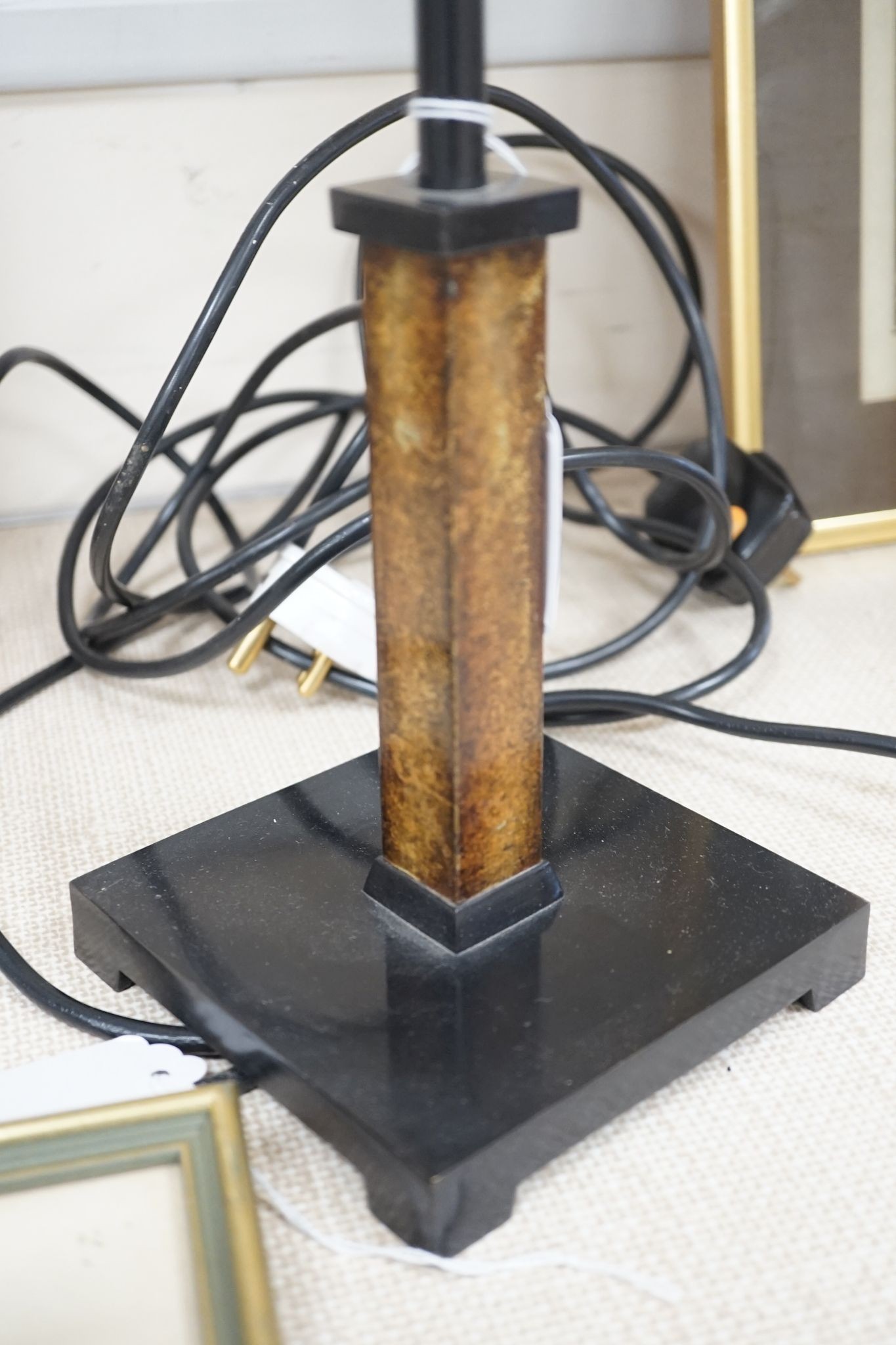 A pair of modern table lamps